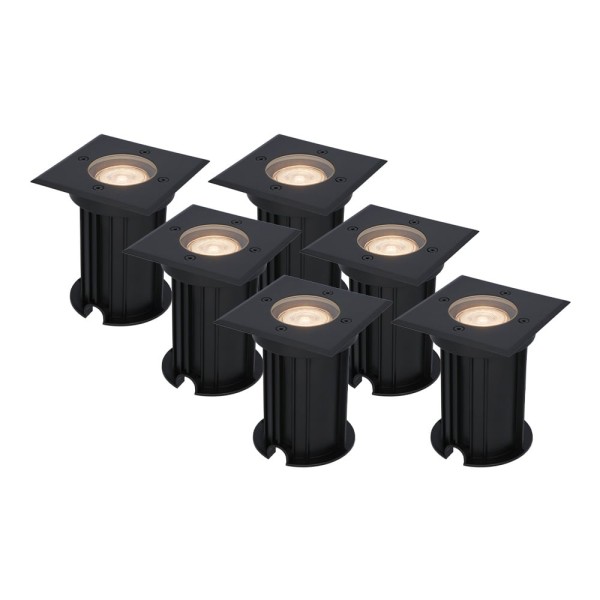 Hoftronic 6x ramsay dimbare led grondspot vierkant 63