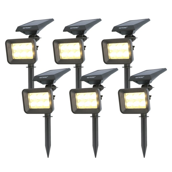 Hoftronic 6x reno led solar tuinspot 3000k warm wi