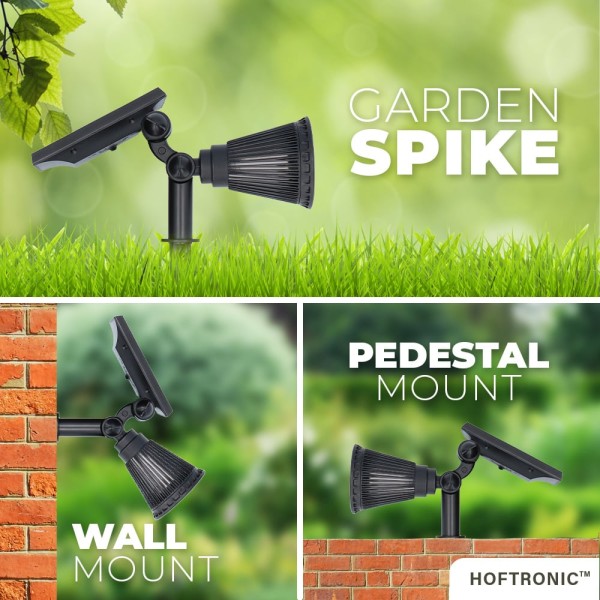 Hoftronic 6x solar led prikspot tuinspot bend pir 1