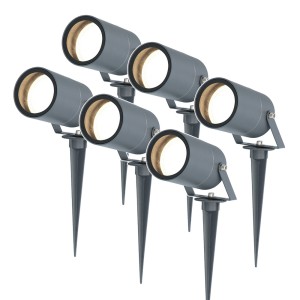 HOFTRONIC 6x Spikey LED Prikspot 5 Watt 4000K antraciet IP65 waterdicht