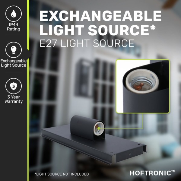 Hoftronic alma dimbare led wandlamp ex e27 lichtbr 2