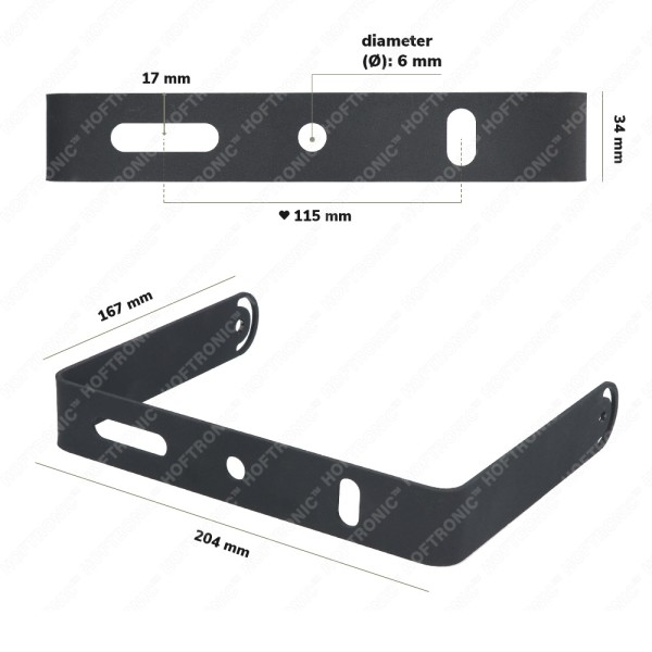 Hoftronic aluminium montagebeugel voor 70 110w hof 3