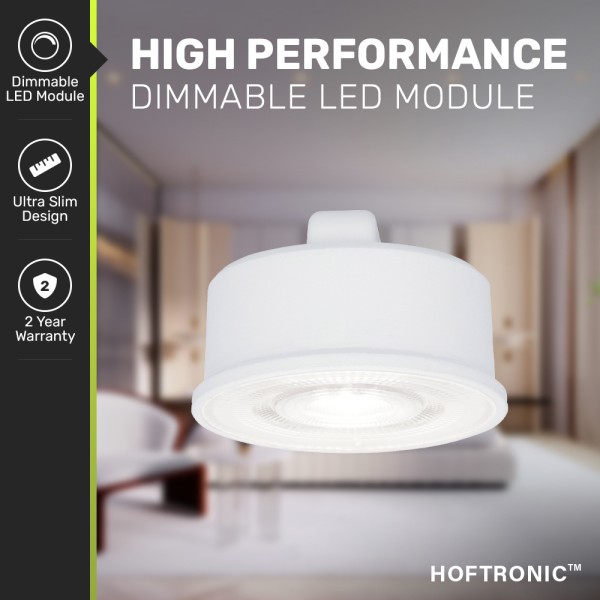 Hoftronic dimbare led module vervangt gu10 lage in 4