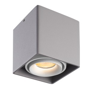 HOFTRONIC Dimbare LED Opbouwspot plafond Esto Grijs/Wit kantelbaar 5W 2700K