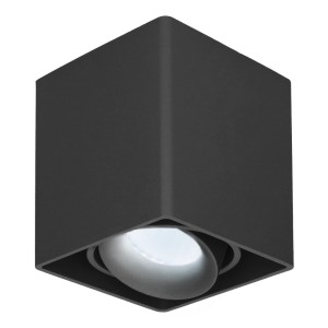 HOFTRONIC Dimbare LED Opbouwspot plafond Esto Zwart incl. GU10 spot 5W 6000K IP20 kantelbaar