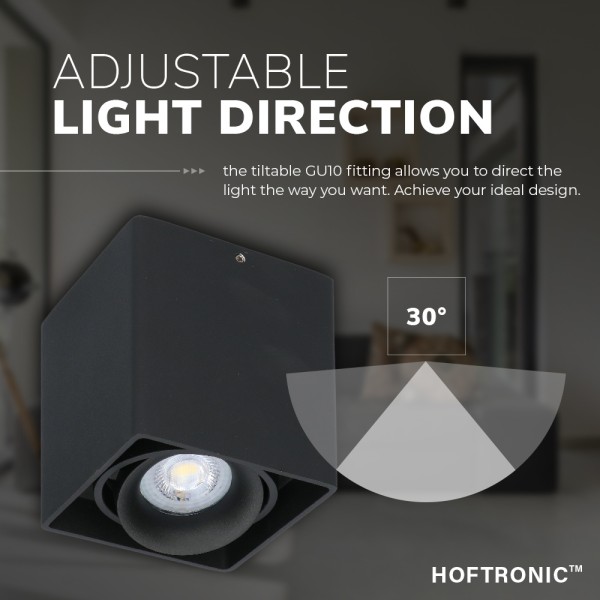 hoftronic dimbare led opbouwspot plafond esto zwar 15