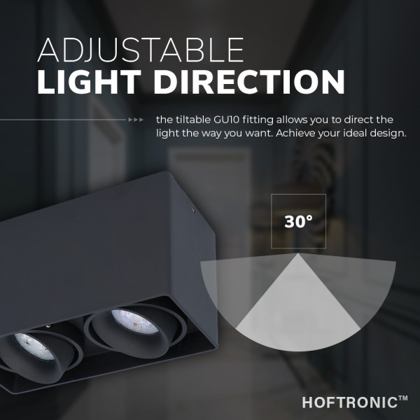 hoftronic dimbare led opbouwspot plafond esto zwar 9