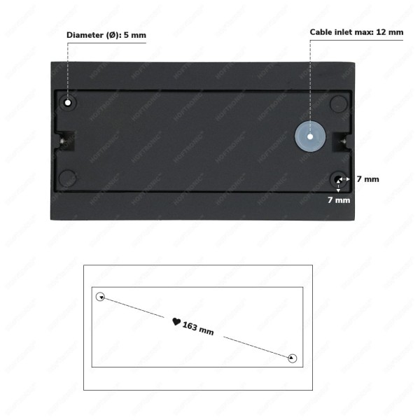 Hoftronic dimbare led wandlamp otis m 10 watt 2700 8