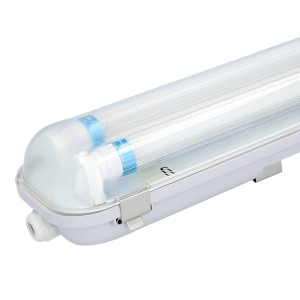 HOFTRONIC Dubbel LED TL Armatuur 60 cm IP65 T8 6000K 9W 2520lm 140lm/W incl. flikkervrije LED buizen Koppelbaar