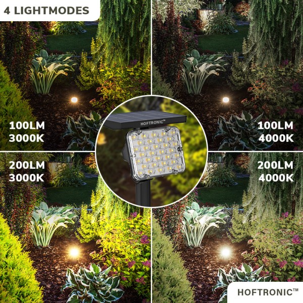 Hoftronic eagle led solar tuinspot dual color ip65 5