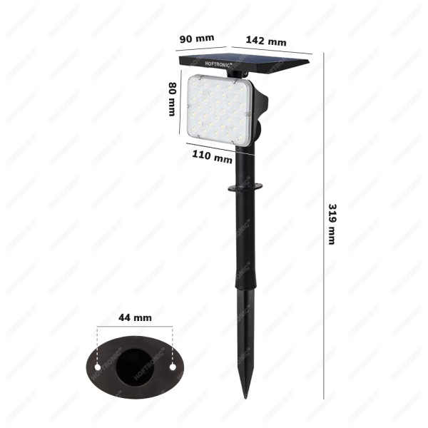 Hoftronic eagle led solar tuinspot dual color ip65 8