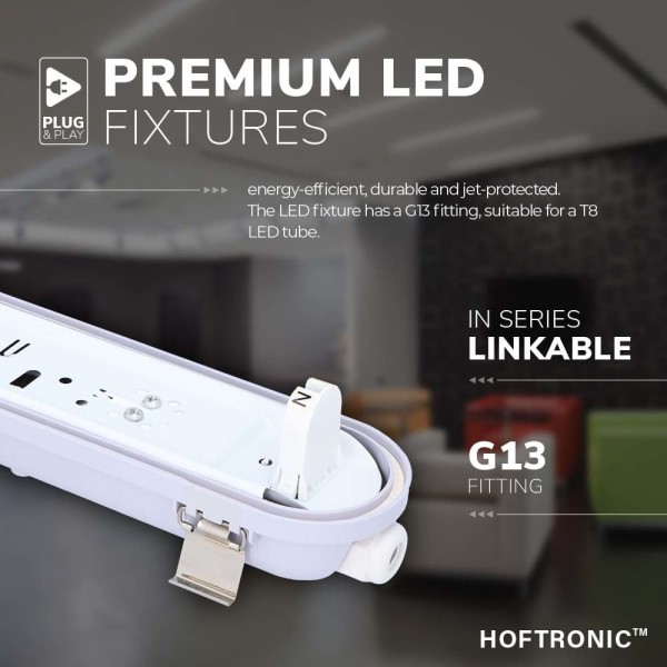 Hoftronic ecoseries led tl armatuur 120cm ip65 400 15