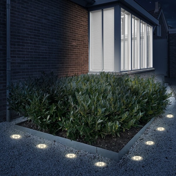 Hoftronic ellis 16x solar grondspots 8 leds 3000k 6