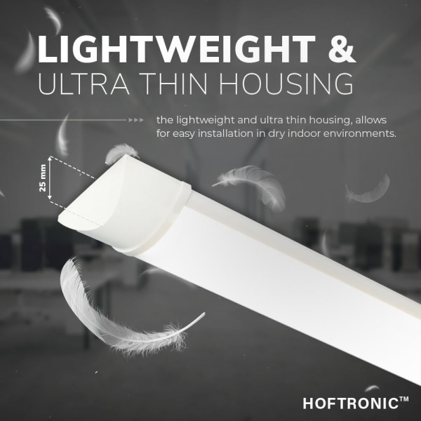 Hoftronic led batten 120 cm 40w 3000k 4800lm 120lm 4