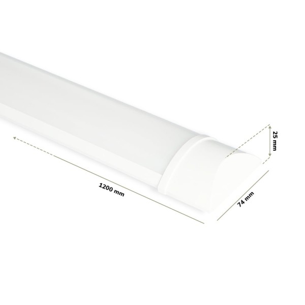 Hoftronic led batten 120 cm 40w 3000k 4800lm 120lm 7