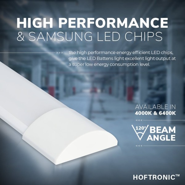 Hoftronic led batten 30 cm 10w 4000k 1200lm samsun 5