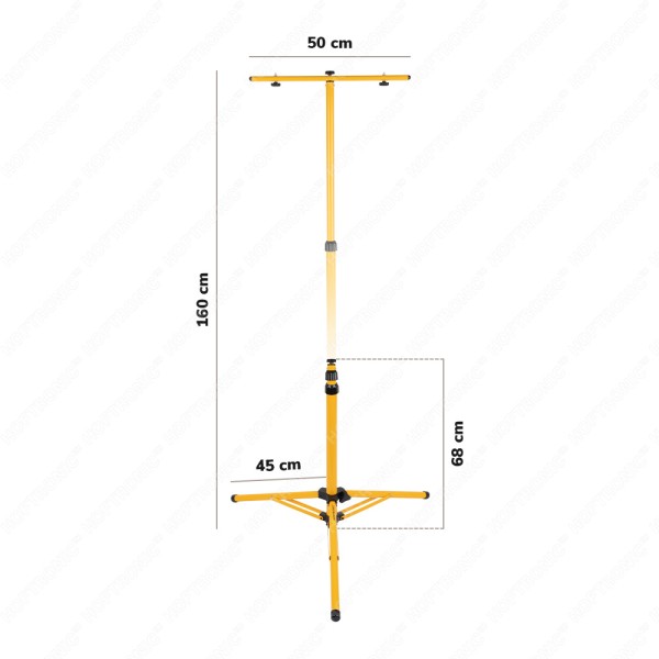 Hoftronic led breedstraler statief 160 cm uitschui 4