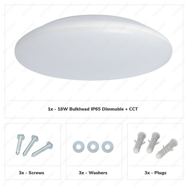 Hoftronic led bulkhead 30 cm plafondlamp wandarmat 7