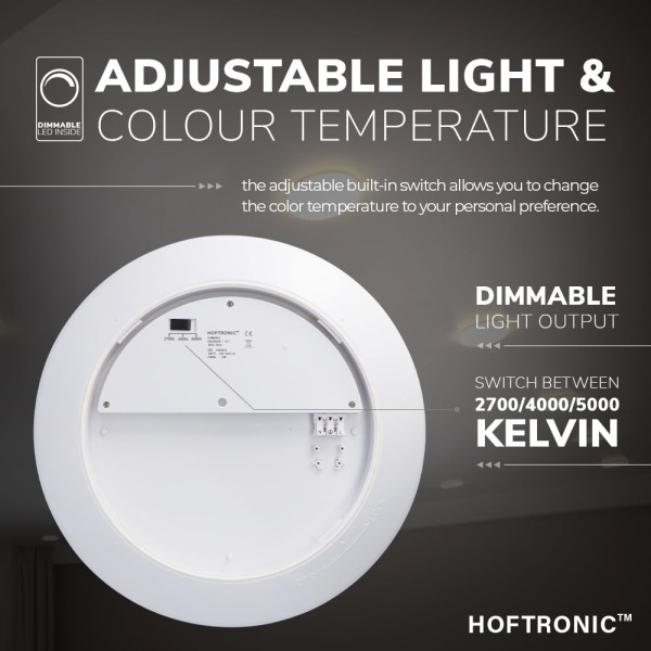 Hoftronic led bulkhead 38 cm plafondlamp 25w 2600 20