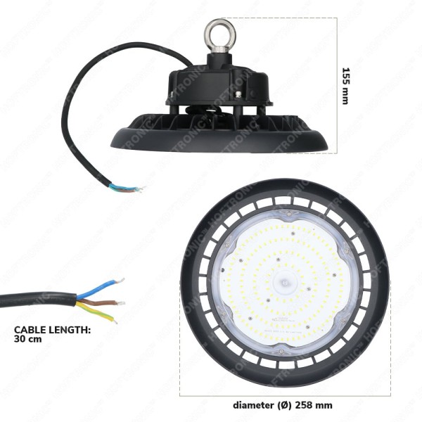 Hoftronic led high bay 100w 4000k ip65 lumileds le 4