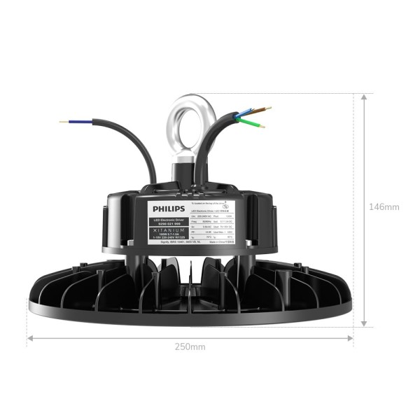 Hoftronic led high bay mercury 100w 16000lm 6500k 6