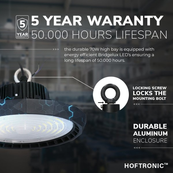 Hoftronic led high bay saturn 90w 120 ip65 dimbaar 7