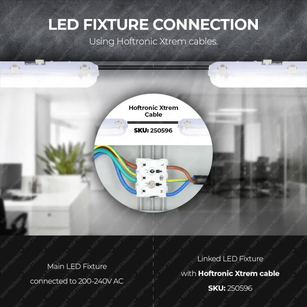 Hoftronic led t8 tl armatuur ip65 120 cm 4000k 18w 37