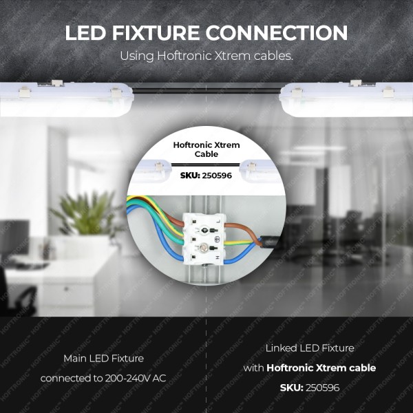 Hoftronic led t8 tl armatuur ip65 120 cm 4000k 18w 46