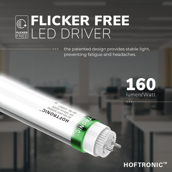 Hoftronic led t8 tl armatuur ip65 120 cm 4000k 18w 50