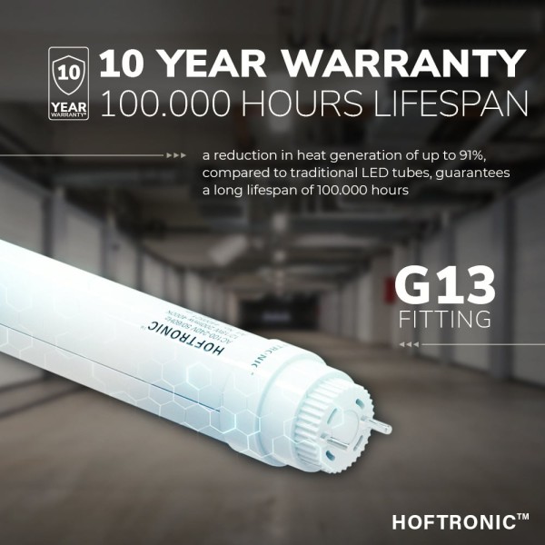 Hoftronic led tl armatuur ip65 120 cm 4000k 12 18w 7