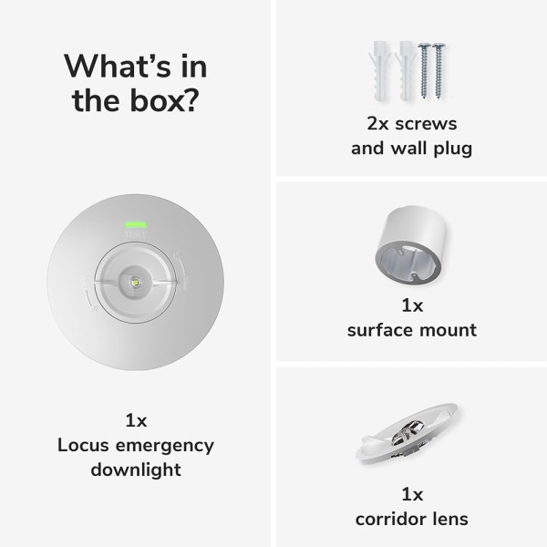 Hoftronic locus led noodverlichting downlight wit 17