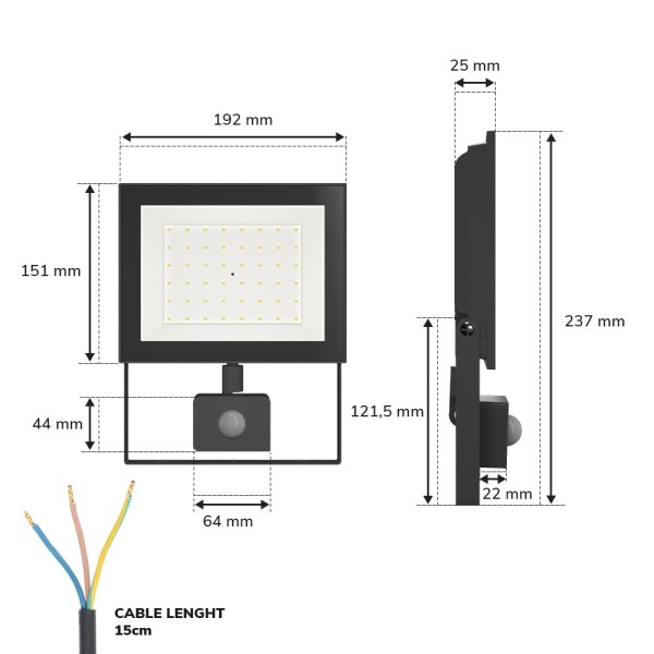 Hoftronic lumos led breedstraler met bewegingssens 6