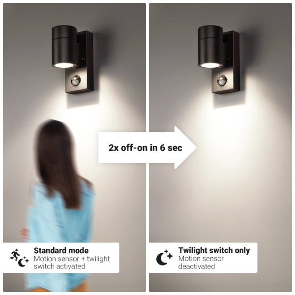 Hoftronic mason wandlamp 4000k neutraal wit bewegi 4