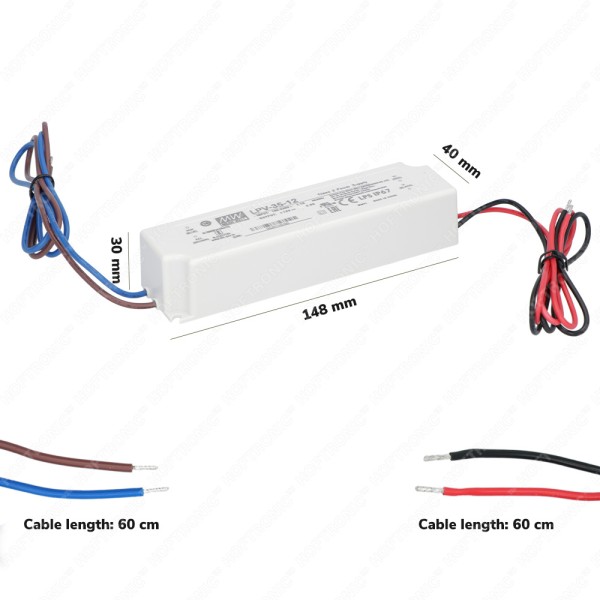 hoftronic meanwell led transformator 36 watt 12v n 3