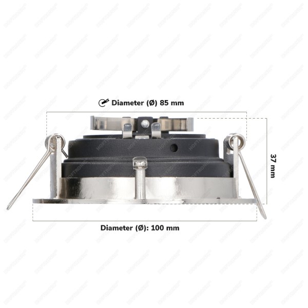 Hoftronic mesa ip20 gu10 armatuur geborsteld alumi 4