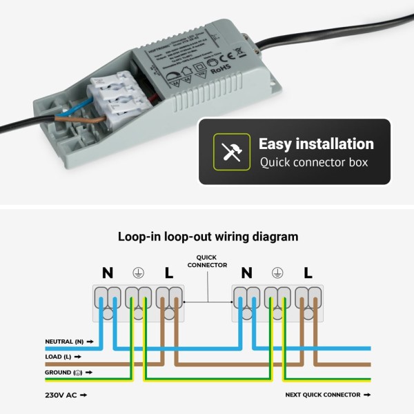 Hoftronic napels led inbouwspot extra plat 8w 570l 17