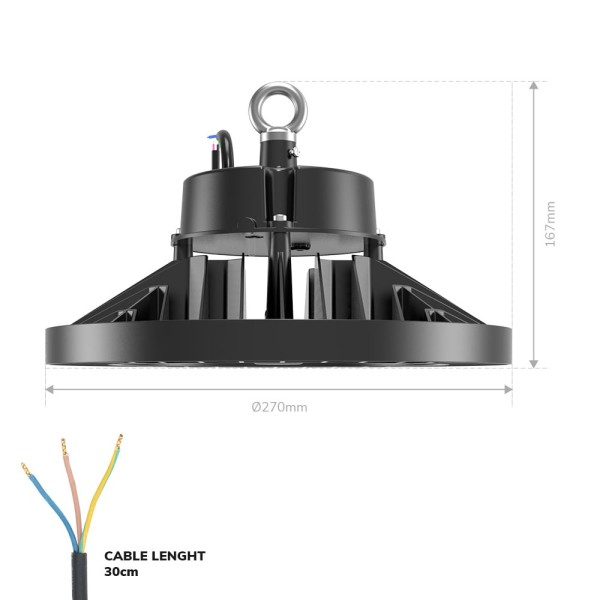 Hoftronic oberon led high bay 150 watt 28500 lumen 12