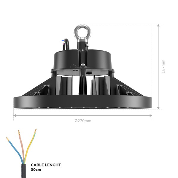 Hoftronic oberon led high bay 150 watt 28500 lumen 5