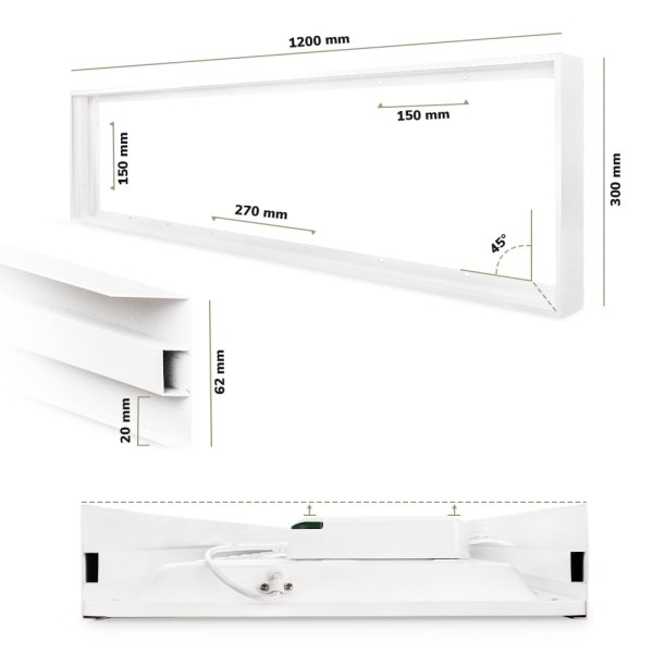 Hoftronic opbouwframe voor hoftronic led panelen 3 6