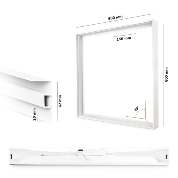 Hoftronic opbouwframe voor hoftronic led panelen 6 11