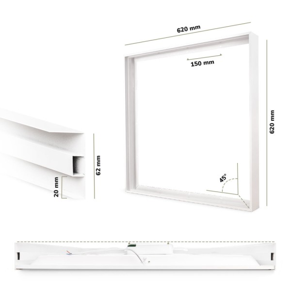 Hoftronic opbouwframe voor hoftronic led panelen 6 5