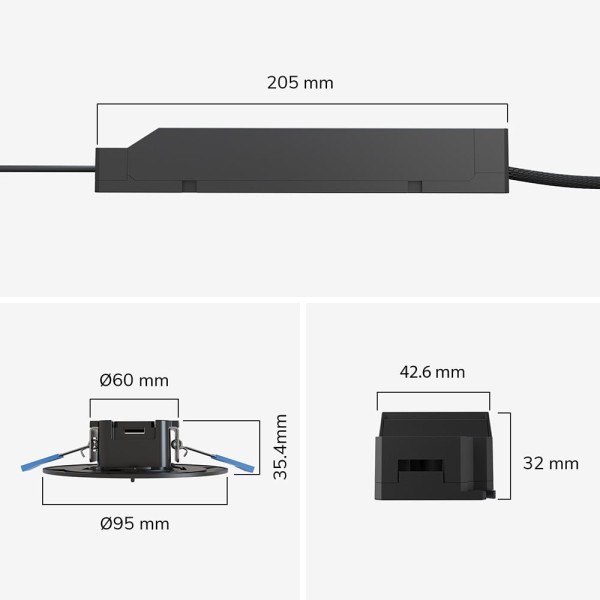 Hoftronic parvos led noodverlichting inbouwspot zw 14