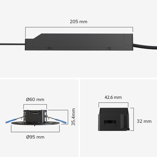 Hoftronic parvos led noodverlichting inbouwspot zw 6