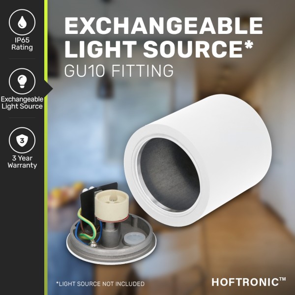 hoftronic paxton led plafondspot opbouw rond wit a 3