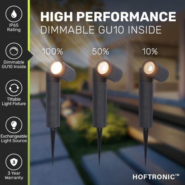 Hoftronic pinero dimbare led prikspot gu10 2700k w 4