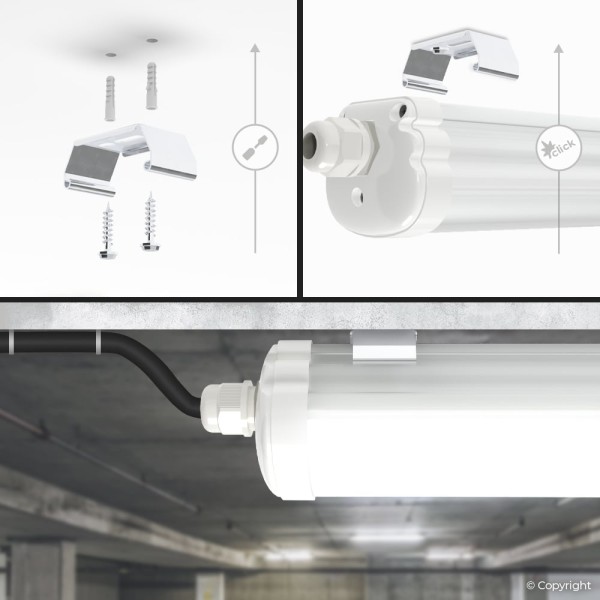 Hoftronic set van 12 led armaturen 150cm ip65 wate 5