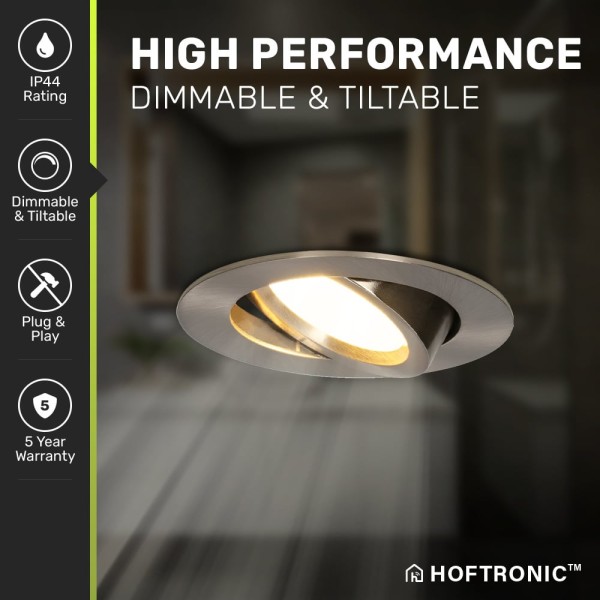 Hoftronic set van 3 dimbare led inbouwspots rome r 4