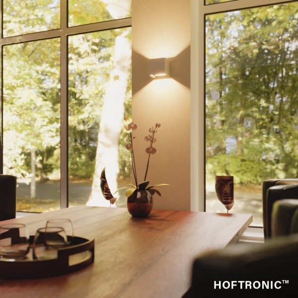 Hoftronic set van 3 dimbare led wandlamp kansas wi 1