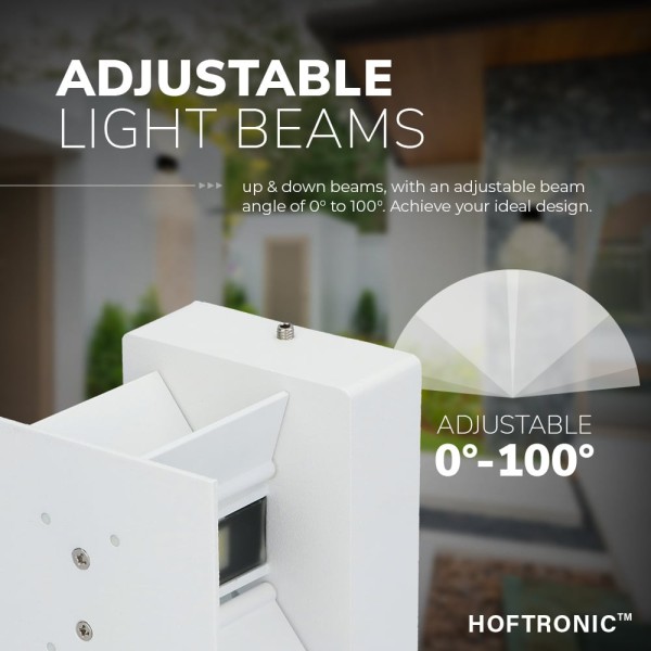 Hoftronic set van 3 dimbare led wandlamp kansas wi 5