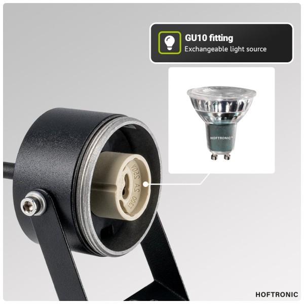 Hoftronic set van 3 spikey dimbare led prikspots e 5